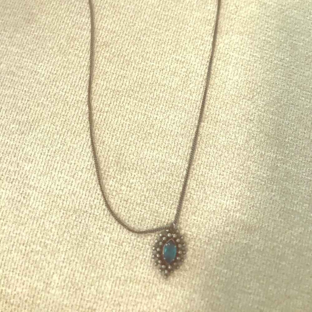Kendra Scott aqua stone necklace